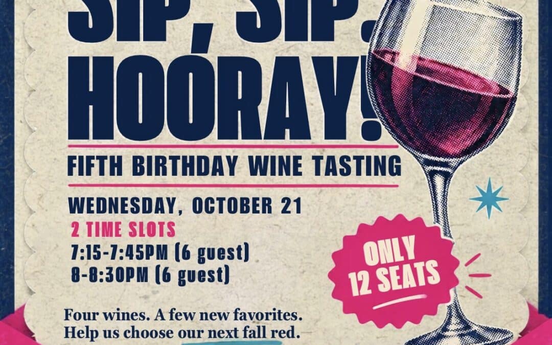 WINE TASTING — HOLIDAY’S FIFTH BIRTHDAY 🍷